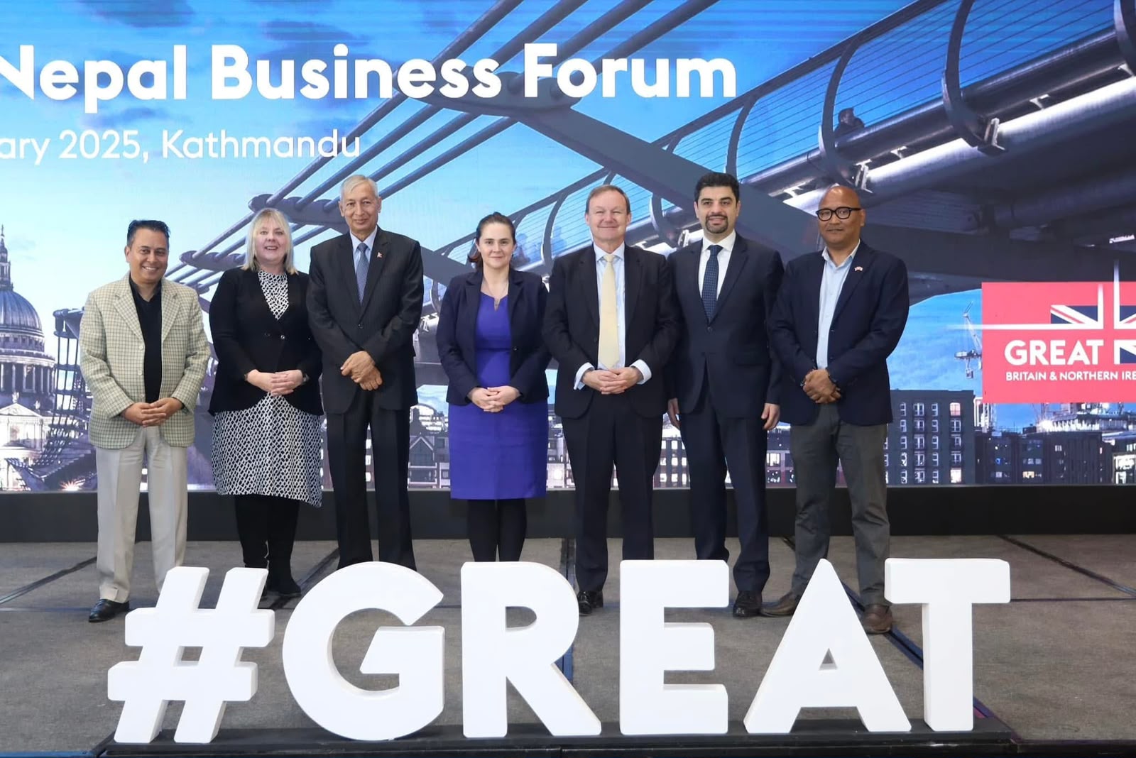 Group photograph on stage